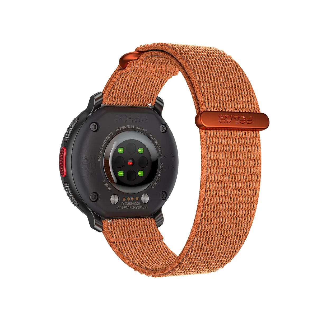 Reloj Polar Vantage V3 GPS Negro + Hook & Loop Naranja